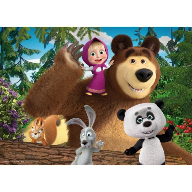 Παζλ, Lisciani, Masha and the Bear, Διπρόσωποι παζλ 4 x 48 τεμάχια