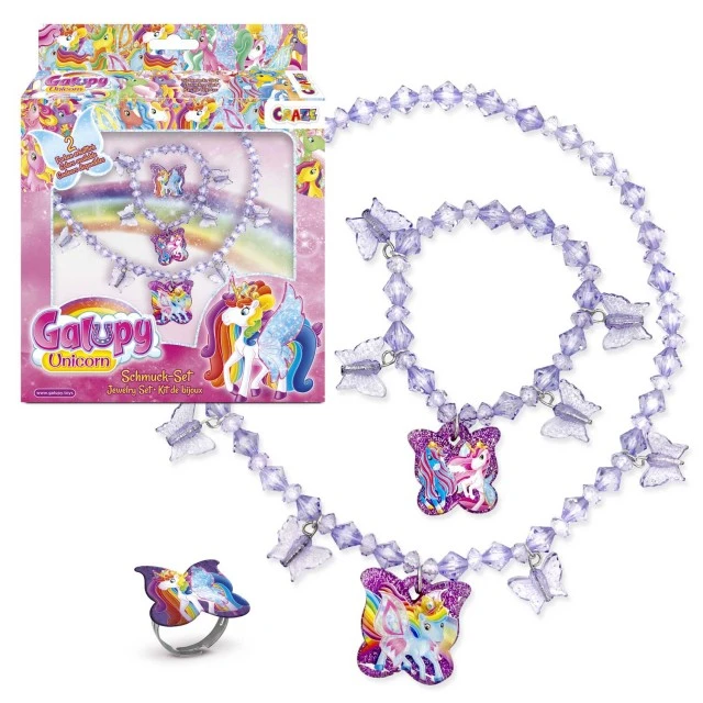Σετ παιδικά κοσμήματα Galupy Unicorn, 3 τεμαχίων
