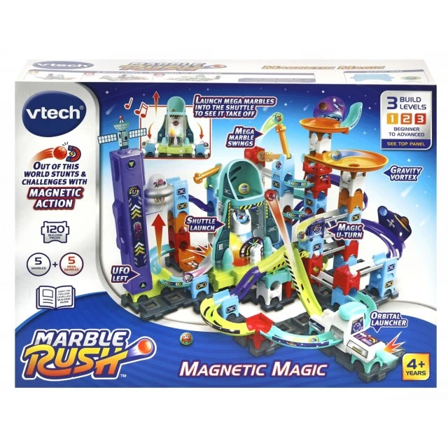 Marble Rush Game Set, Magnetic Magic Track, 120 Pieces