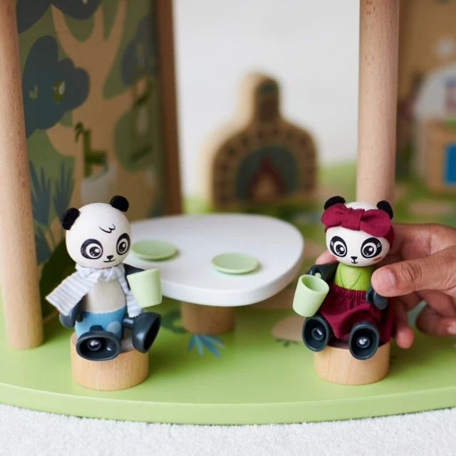 Ξύλινο σετ Bamboo panda house, 25 τεμαχίων
