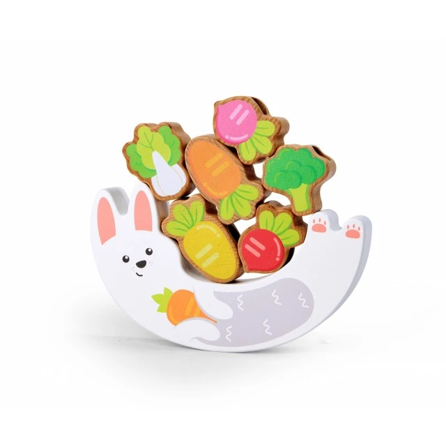 Διαδραστικό ξύλινο παιχνίδι, Hape, Bunny, Ισορροπία και Στρινγκ