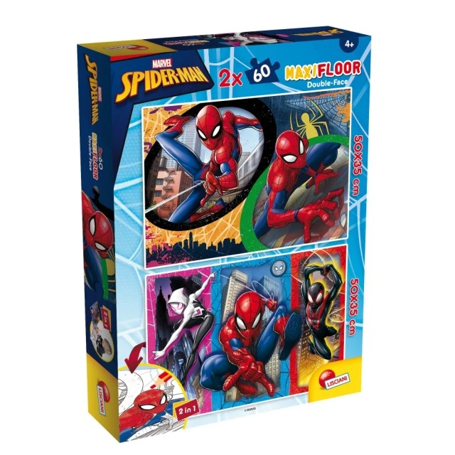 Παζλ, Lisciani, Spiderman, Παζλ διπλής όψης 2 x 60 τεμαχίων