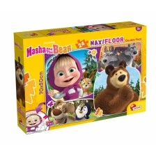 Παζλ, Lisciani, Masha and the Bear, Διπρόσωπο Παζλ 24 Τεμάχια