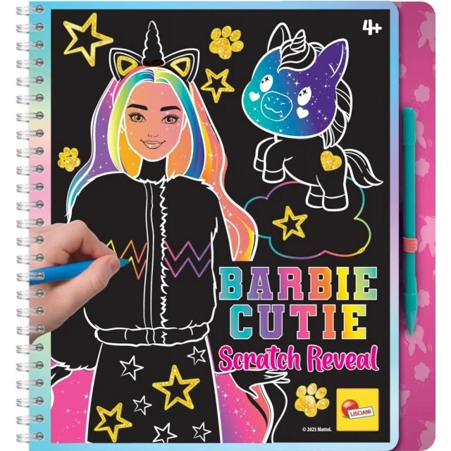 Δημιουργικό κιτ, Lisciani, Barbie, Αποκάλυψη από το Ξυστό, Βιβλίο Ξυστό Barbie με την χαριτωμένη