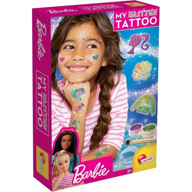 Δημιουργικό κιτ, Lisciani, Barbie, DIY τατουάζ με γκλίτερ