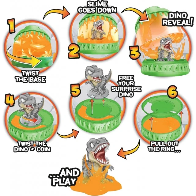 Διαδραστικό παιχνίδι Capsule jelly με έκπληξη, Dinosaur