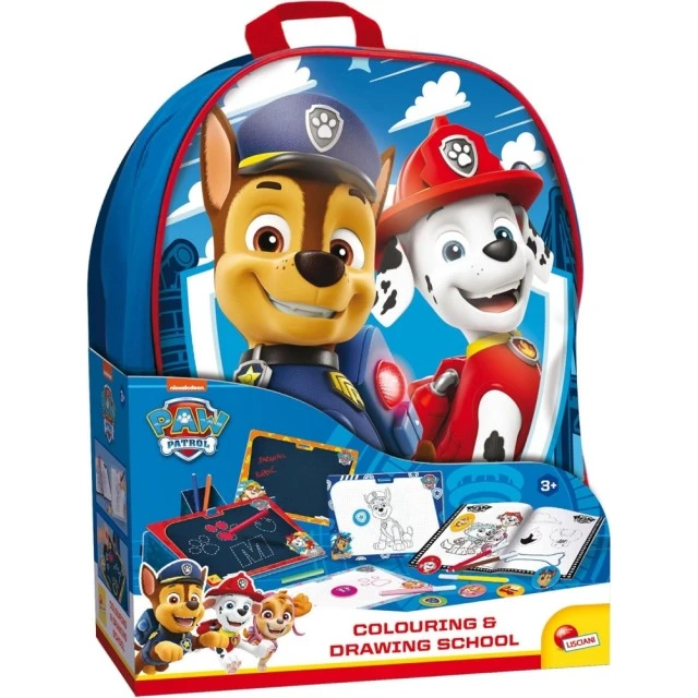 Σετ δημιουργικής δημιουργίας, Lisciani, Paw Patrol, σακίδιο πλάτης 2 σε 1 με σετ σχεδίασης