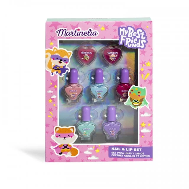Σετ βερνίκι νυχιών και lip gloss, Martinelia, My best friend, 7 τεμάχια