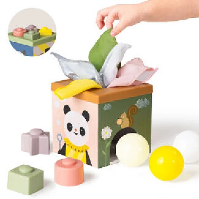 Διαδραστικό παιχνίδι, Taf Toys, Πολυαισθητηριακός κύβος με δραστηριότητες