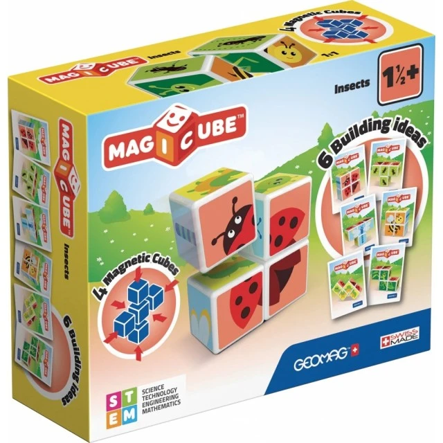 Magicube Magnetic Building Block, Insects and Cards 121, 11 Pieces