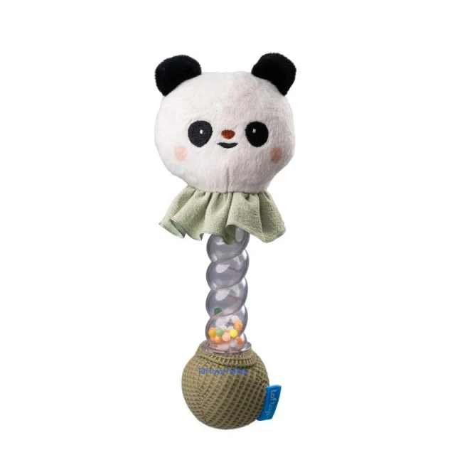 Μωρουδιακή απαλή κουδουνίστρα σε ξυλάκι, Taf Toys, Panda Pamela, 20 εκ.
