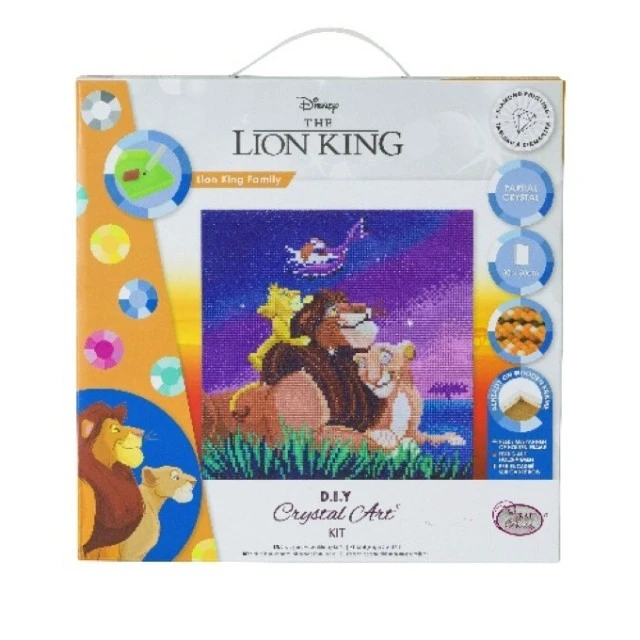 Σετ τέχνης με διαμάντια Lion King, 30 x 30 cm, 6 τεμάχια