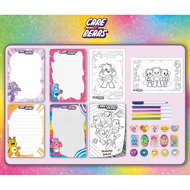 Σετ δημιουργικής δημιουργίας, Lisciani, Care Bears, σακίδιο πλάτης 2 σε 1 με σετ σχεδίασης