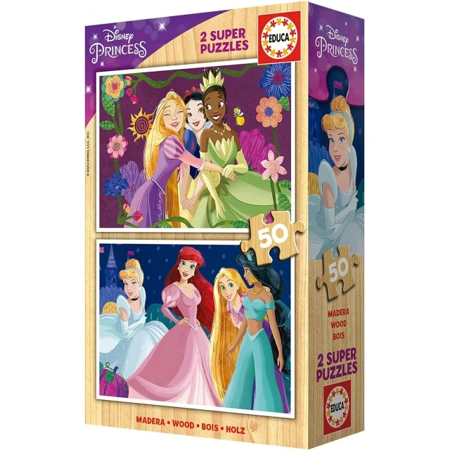 Ξύλινο παζλ Disney princesses 19672, 2 x 25 τεμάχια