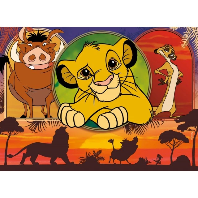 Παζλ, Lisciani, The Lion King, Παζλ διπλής όψης 4 x 48 τεμαχίων