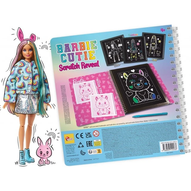 Δημιουργικό κιτ, Lisciani, Barbie, Αποκάλυψη από το Ξυστό, Βιβλίο Ξυστό Barbie με την χαριτωμένη