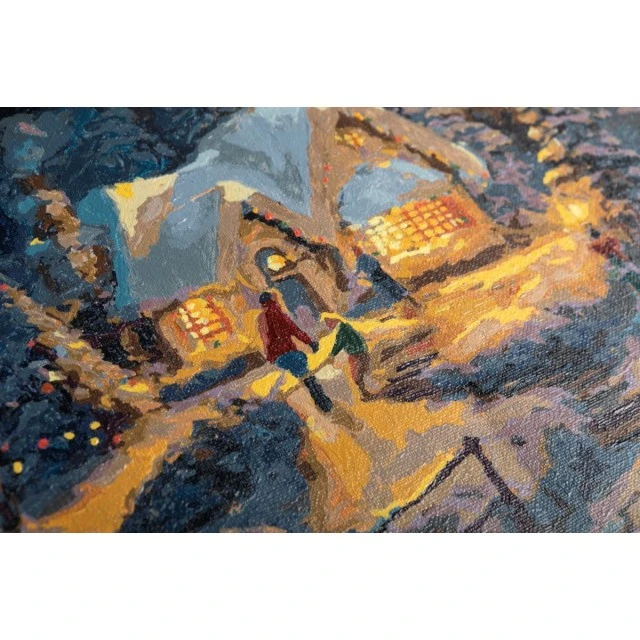 Κιτ τέχνης Paint by number, Homecoming for Christmas, 30 x 30 cm
