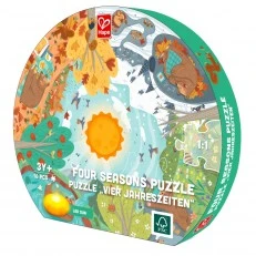 Εκπαιδευτικό παζλ δαπέδου, Hape, Four Seasons, 57,5 cm, 16 τεμάχια