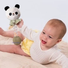 Μωρουδιακή απαλή κουδουνίστρα σε ξυλάκι, Taf Toys, Panda Pamela, 20 εκ.