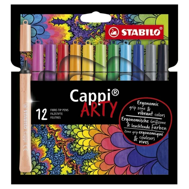 Σετ μαρκαδόρων, Stabilo, Cappi Arty ST168/12-1-20, 12 χρώματα