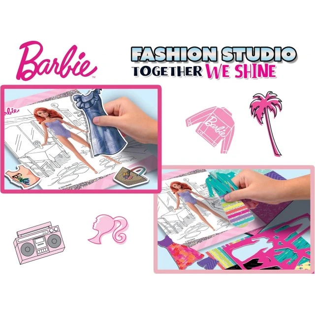 Δημιουργικό σετ, Lisciani, Barbie, Φάκελος στούντιο μόδας, Μαζί λάμπουμε