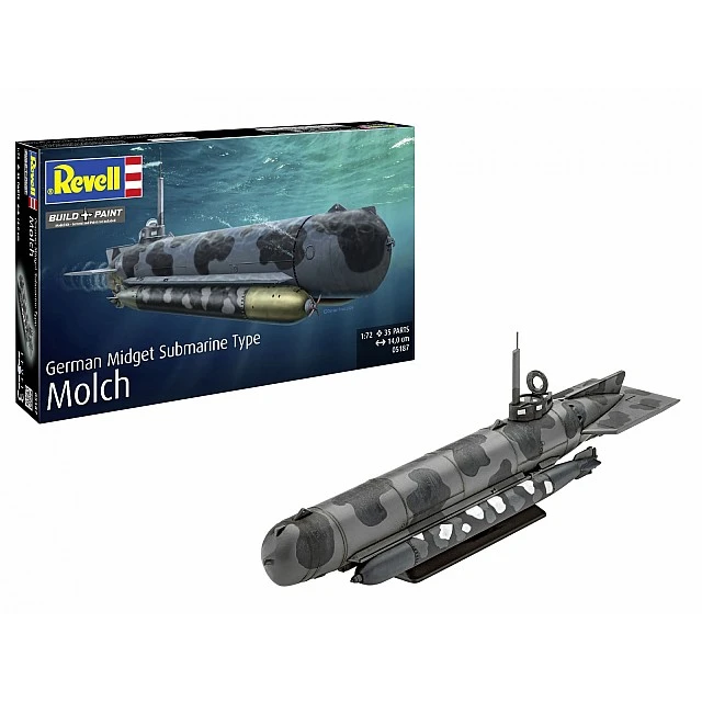 Μοντέλο συναρμολόγησης, Revell, γερμανικό μίνι υποβρύχιο Molch, 35 τεμάχια