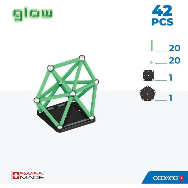 Μαγνητικός κατασκευαστής Glow 329, 42 μέρη