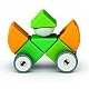Μαγνητικός κατασκευαστής, Geomag, Magicube, 4 σχήματα και τροχοί, 13 μέρη