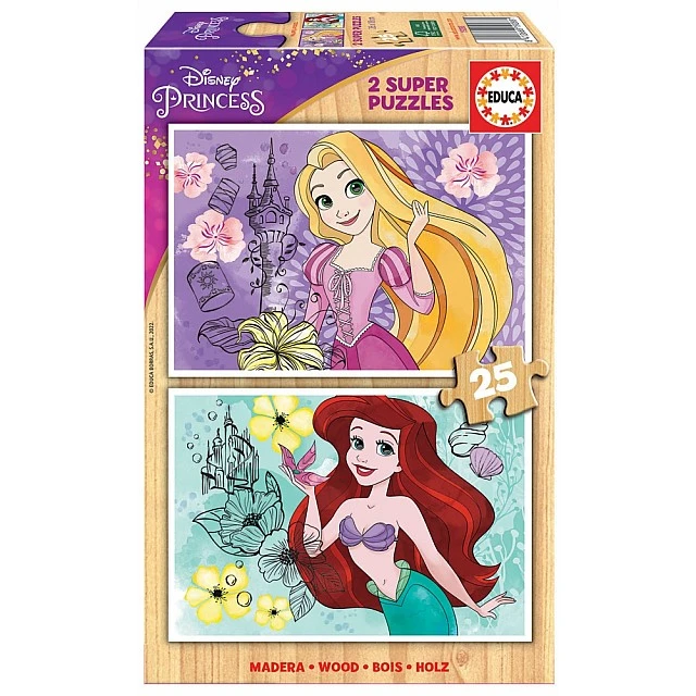 Παζλ για παιδιά, Educa, Πριγκίπισσες της Disney, 2 x 25 τεμάχια