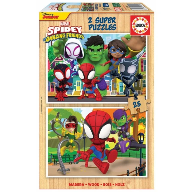 Παζλ, Educa, Spider-Man και οι καταπληκτικοί φίλοι του, 2 x 25 κομμάτια