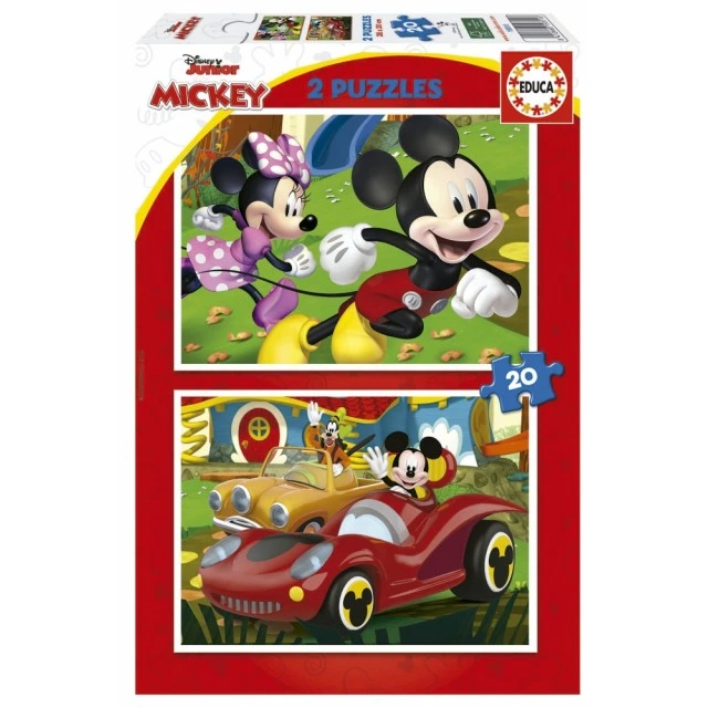 Παζλ 2-σε-1 Educa Mickey Mouse Fun House, 2 x 20 κομμάτια