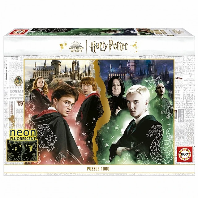 Παζλ, Educa, Gryffindor vs Slytherin, εφέ νέον Χάρι Πότερ, 1000 κομμάτια