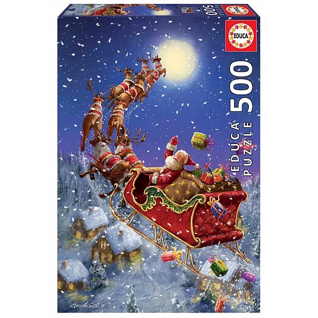 Puzzle, Educa, Santa έρχεται, 500 κομμάτια