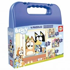 Bluey progressive παζλ σε θήκη, 12-16-20-25 τεμαχίων