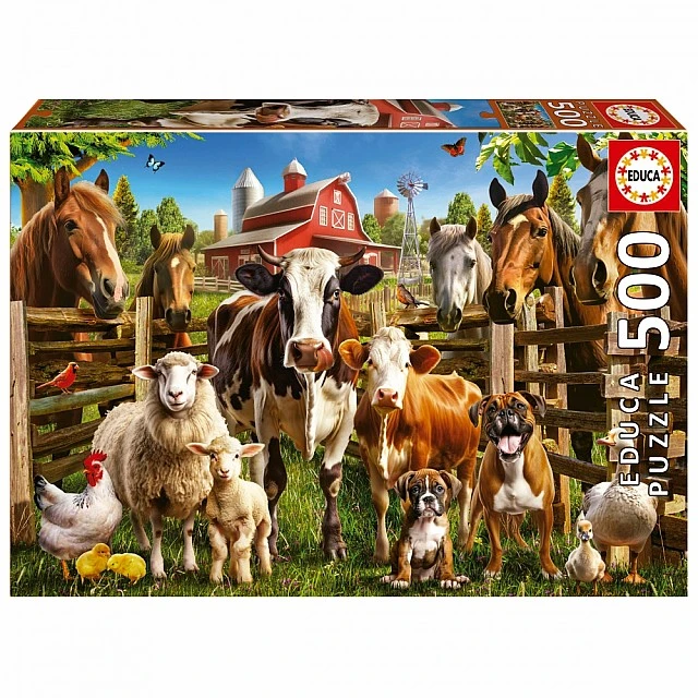 Παζλ Friends on the Farm, 500 τεμάχια