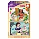 Ξύλινο παζλ Disney Princess, Vaiana and Snow White, 2 x 50 τεμάχια