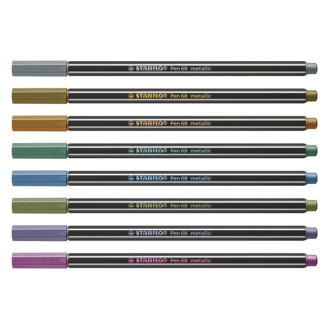 Σετ μαρκαδόροι, Stabilo, Στυλό 68 Metallic ST6808/8-11, 8 χρώματα