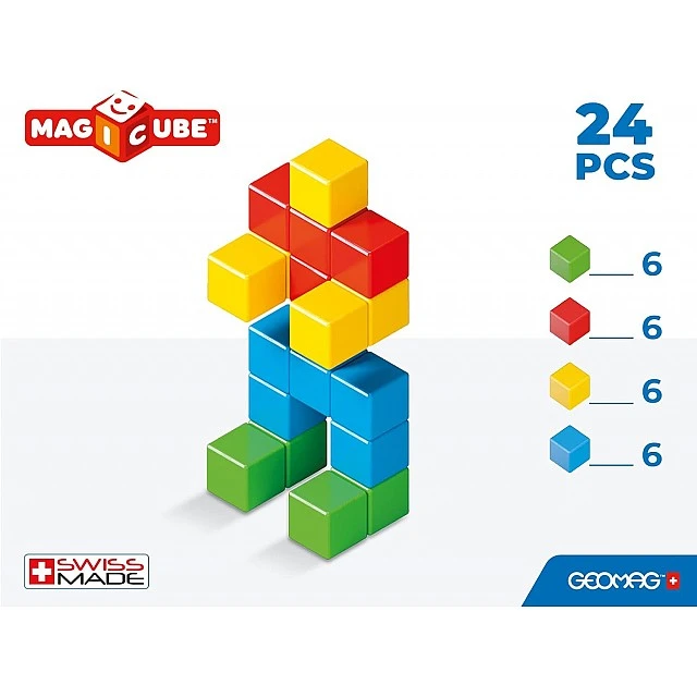 Μαγνητικός κατασκευαστής Magicube, Full Color, 24 μέρη
