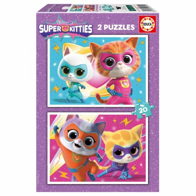 Παζλ, Educa, Super Kittens 2 x 20 τεμάχια