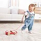 Ξύλινο παιχνίδι τρέιλερ για τράβηγμα με ξύλινους κύβους