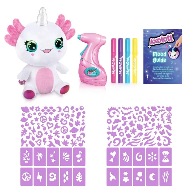 Σετ δημιουργικού, Canal Toys, Λούτρινο παιχνίδι για χρωματισμό, Αξολότλ με φωτιζόμενο κέρατο