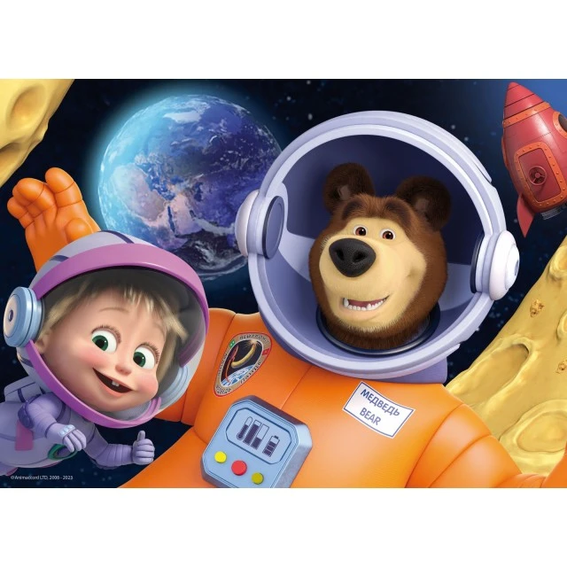 Παζλ, Lisciani, Masha and the Bear, Διπρόσωποι παζλ 4 x 48 τεμάχια