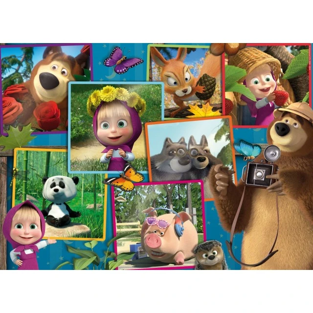 Παζλ, Lisciani, Masha and the Bear, Παζλ διπλής όψης 35 τεμαχίων