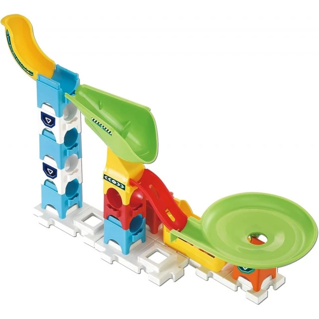 Marble Rush Playset, Double Descent Track, 47 Pieces