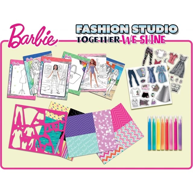 Δημιουργικό σετ, Lisciani, Barbie, Φάκελος στούντιο μόδας, Μαζί λάμπουμε