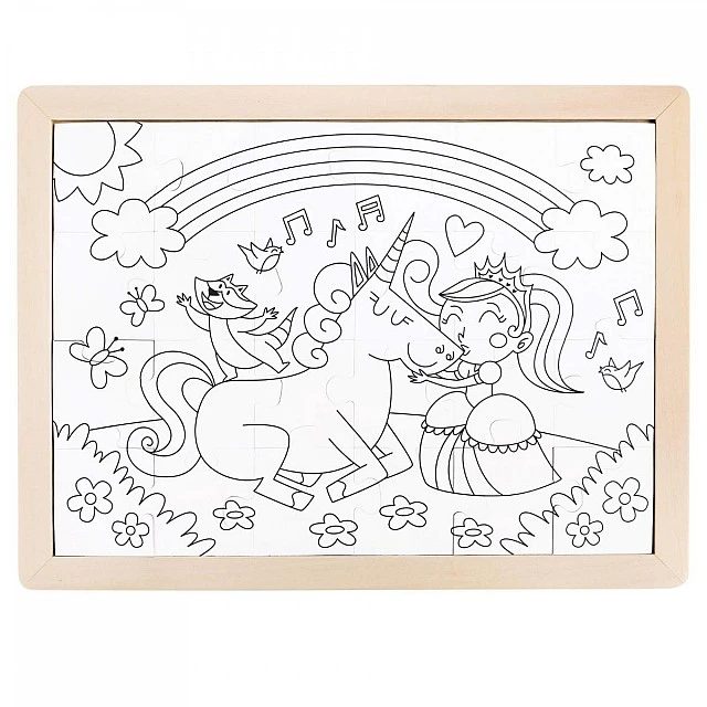 Ξύλινο παζλ Unicorn and friends, 24 τεμάχια