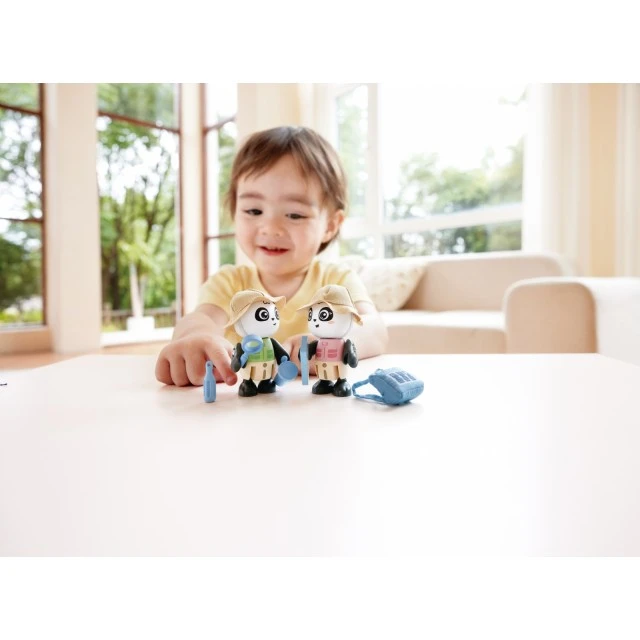 Ξύλινο σετ Hape, Pam and Sam, 8 τεμάχια