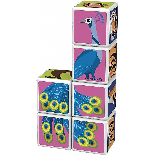 Μαγνητικός κατασκευαστής Magicube, Ζώα της ζούγκλας και κάρτες 145, 9 κομμάτια