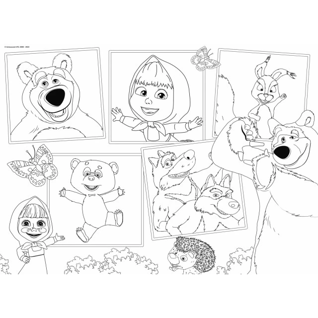 Παζλ, Lisciani, Masha and the Bear, Παζλ διπλής όψης 35 τεμαχίων