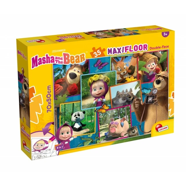 Παζλ, Lisciani, Masha and the Bear, Παζλ διπλής όψης 35 τεμαχίων